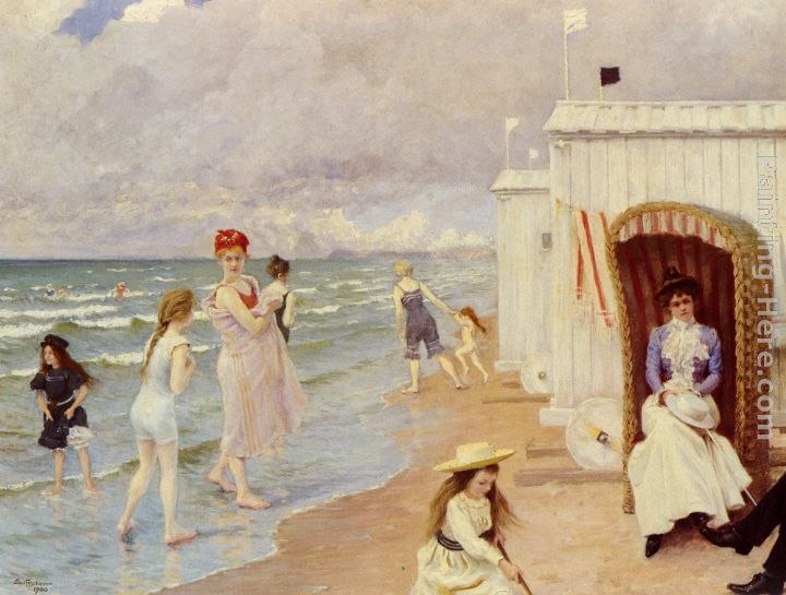 Paul Gustave Fischer A Day At The Beach